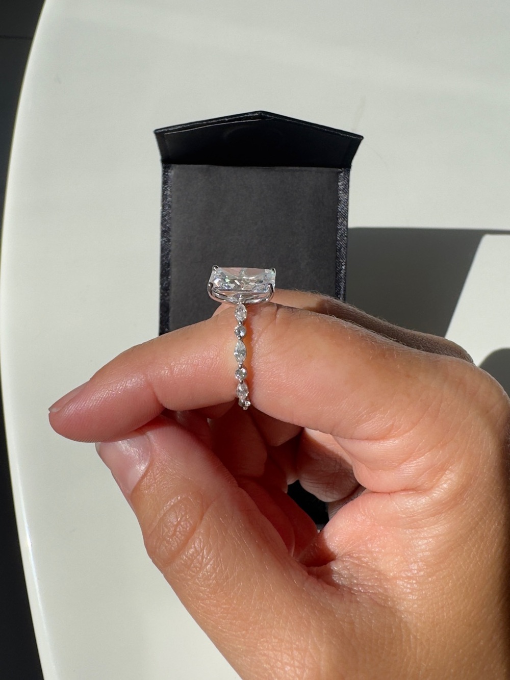 BRAND NEW 4CT RADIANT MOISSANITE RING - Picture 2 of 6